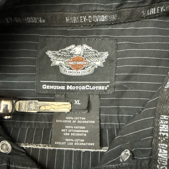 Y2K Harley Davidson Striped Button-Down - Picture 4 of 6